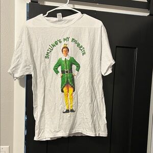 White T-Shirt with Elf Graphic